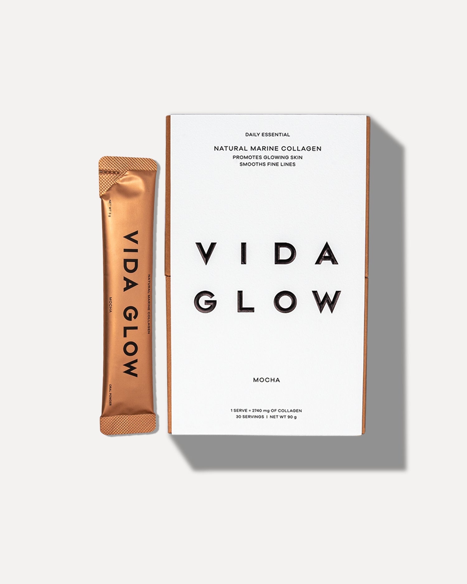 Vida Glow Marine Collagen Sachets 90g – Australian Powder For Hair, Skin & Nails