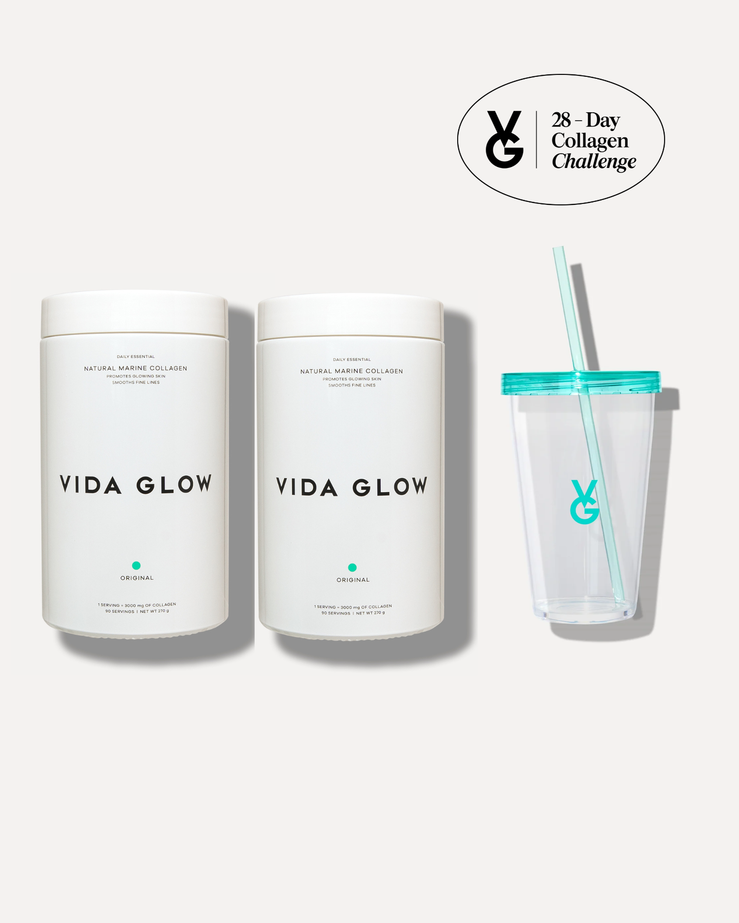 Natural Marine Collagen Powder 270g Tub Duo Bundle